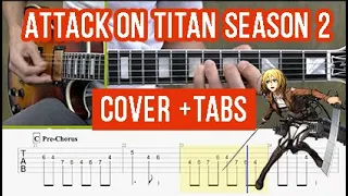 Attack on Titan Season 2 (Shinzou wo Sasageyo) Guitar Cover + TABS | Play Along