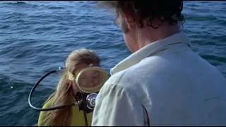 Sexy Jennifer Warren Scuba Diving in Yellow Shortie Wetsuit (Night Moves)