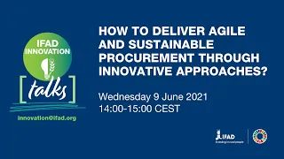 InnovationTalk#5 - How to deliver agile and sustainable procurement through innovative approaches.