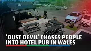 'Dust devil' chases people into hotel pub in Wales