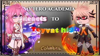 My Hero Academia reacts to Teyvat High (au) | Columbira