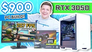 The BEST $900 RTX 3050 Gaming PC Build 2022! [Full Build Guide w/ 1080p Gaming Benchmarks!]