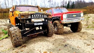 Hummer в тюне против Blazer K5 ... Сравнительный тест на бездорожье. Traxxas TRX-4 OFFroad 4x4