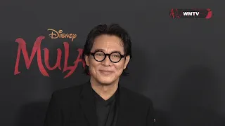 Jet Li and his beautiful daughters arrive at Disney's 'Mulan' Los Angeles Film premiere