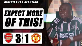 ARSENAL 3-1 MANCHESTER UNITED ( Henry - NIGERIAN FAN REACTION) - PREMIER LEAGUE HIGHLIGHTS 2023-24