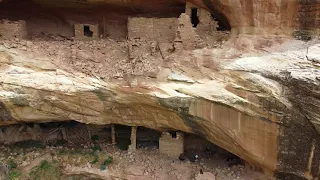 Inaccessible cliff dwellings 4k Utah