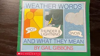 Weather Words by Gail Gibbons - Weather Read Aloud