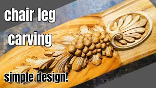 chair leg simple carving.#woodcarving #woodartvietnam3723#craft