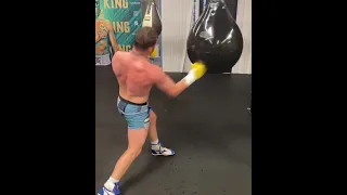 CANELO ALVAREZ LANDS BOMBS ON THE UPPERCUT BAG AHEAD OF CALEB PLANT FIGHT