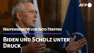 Nato-Treffen: Biden und Scholz in Waffendebatte unter Druck | AFP