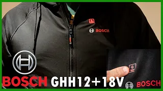 Veste capuche chauffante BOSCH sur batterie (GHH12+18V) : test et présentation
