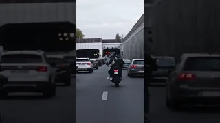 That car almost crashed into the biker #motorcycle #crash #bike