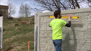 DIY Rhinorock concrete fence