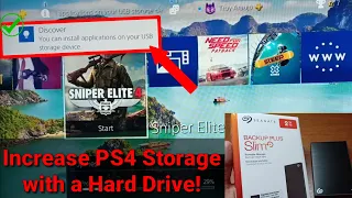 How to Increase Storage on PS4 using External Hard Drive?