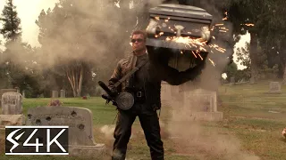 Terminator (4K) T-X Attacks at Cemetery : Terminator 3