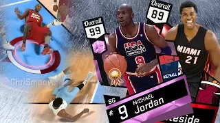 NBA 2K17 My Team - Pink Diamond MJ Dunks on Whiteside! PS4 Pro 4K