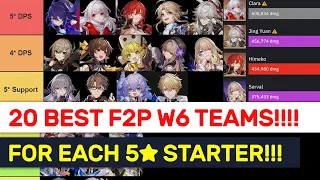 NEW F2P META Tier-List & Builds UPDATED!!! FOR EVERY 5★ STARTER!