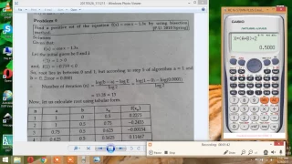 fastest way to solve Bisection Method problem using calculator