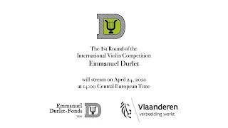 1st International Violin Competition Emmanuel Durlet