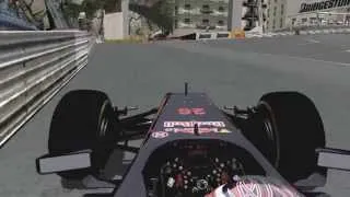 F1 2014 Monaco Grand Prix - Kvyat Crash (rFactor)