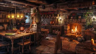 Relax at a Medieval Pub: Bar Sounds, Crackling Fireplace, and Tranquil Celtic Music