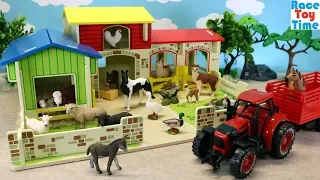 Toy Barn Playset plus Farm Animals Toys For Kids