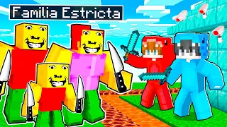 Familia Rara y Estricta VS La Casa Más Segura de Minecraft