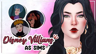 Creating Disney Villains as Sims! 😈 | Sims 4 Create-a-Sim Challenge