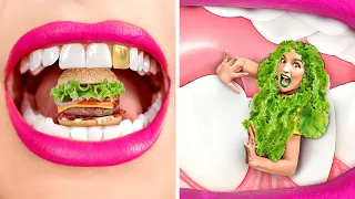 RETO DE COMIDA CARA VS. BARATA. ¡Estudiante rico VS. pobre! Solo comida barata por 123 GO! CHALLENGE