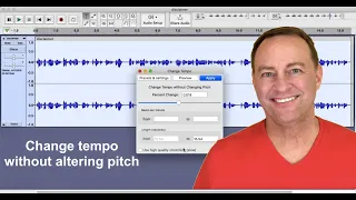 Use Audacity to change tempo without altering pitch
