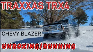 TRAXXAS TRX4 1979 CHEVROLET BLAZER BLACK EDITION UNBOXING/RUNNING VIDEO
