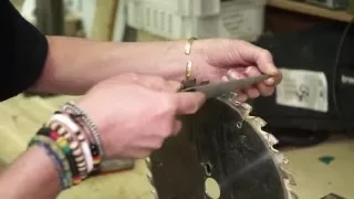 How to sharpen a saw blade in the workshop .Titman Edge 6" Taper diamond file, James Barry solutions