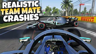 F1 REALISTIC TEAM MATE CRASHES 2014-2022 #9