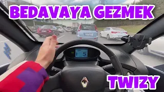 RENAULT TWİZY İLE YAKIT PARASI ÖDEMEDEN GEZMEK !