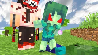 Monster School:Baby zombie fight with chainsaw man-sad story-minecraft animation#minecraftanimation