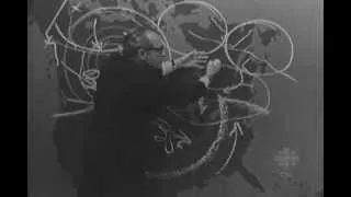 Weatherman Percy Saltzman & his famous chalk, 1967: CBC Archives | CBC