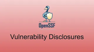 OpenSSF Vulnerability Disclosures SIG Autofix  (May 24, 2023)