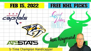 Washington Capitals vs  Nashville Predators Prediction 2/15/22 -  Free NHL Picks