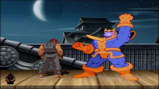 Evil Ryu vs Thanos! High Level Insane Epic Fight! Street fighter! M.U.G.E.N