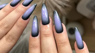 How to do Aura Nails Using Airbrush | Gel-X