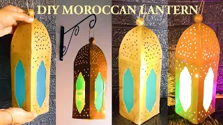 How To Make Paper Lantern/DIY Ramadan Lantern/Easy Ramadan Crafts/Eid Decoration Ideas for home