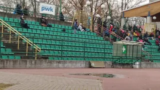 Legionowo - Polonia Warszawa kibice gości nie dojechali na mecz 13 11 2021 Trybuny III liga 1 kibic