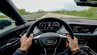 POV: top speed in the full electric Audi E-Tron GT