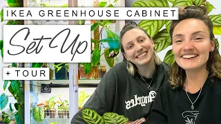 Set Up + TOUR Of My Ikea Greenhouse Cabinet 🌿 MILSBO Cabinet Set Up With @GoodGrowing