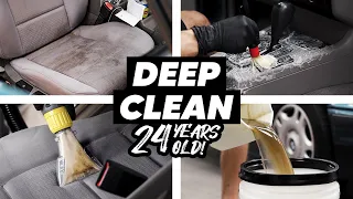 24 Years Old BMW Dirty Interior DEEP CLEAN - Auto Detailing