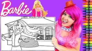 Coloring Barbie Dreamhouse Mansion GIANT Coloring Page Crayola Crayons | KiMMi THE CLOWN