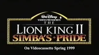 The Lion King II: Simba's Pride (UK VHS, 1999) trailer