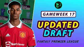 FPL Updated Draft | Gameweek 17 | Unlimited  Transfers | Fantasy Premier League Tips 2022/23 |