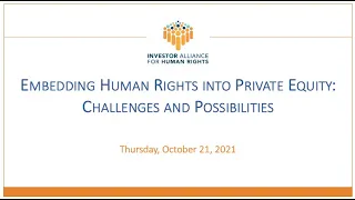 Embedding Human Rights into Private Equity: Challenges and Possibilities