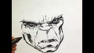 LIVE Drawing of The Hulk